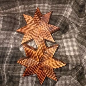HAND & HOMEMADE EXTREMELY UNIQUE Wooden Snowflake Ornaments/Decor W/FASTSHIPPING